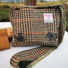 Harris Tweed crossbody bag with handmade Orkney buttons