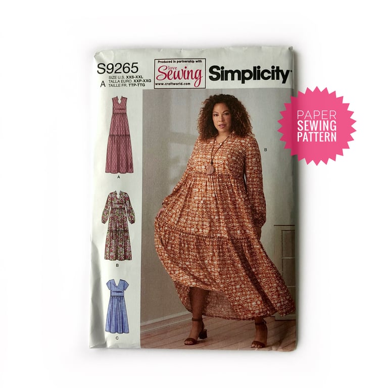 Paper Sewing Pattern for Dress 