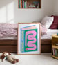 Book Worm Art Print Home Decor, Book Nook Reading Children's Art Print  - Image 2