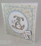 Handmade Thinking of you card - bunny with flower - Image 6