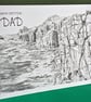 Cornish Coastline Art Card: Blank or Personalised A5-Size Greetings Card - Image 1