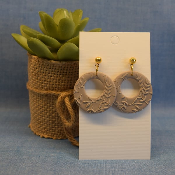Botanical Hoop Statement Earrings