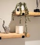 Rustic Reclaimed Timber Shelves with Heavy Duty Up Metal Brackets, Handmade  - Image 6