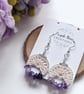 Micro Crochet Gemstone Hoop Earrings - Image 6