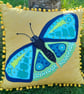 Beauteous Blue Butterfly Cushion - Image 3