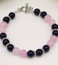 Blue Goldstone and Kunzite Bracelet. - Image 1