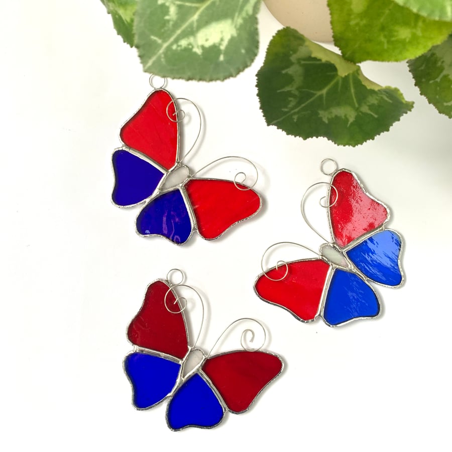 Stained Glass Butterfly Suncatcher - Handmade Decoration - Jubilee 