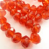 red crystal glass rondelles