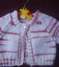  Orange, Red And White Striped Bolero, Cardigan