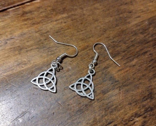 Celtic earrings, Celtic knot, Triquetra earrings 