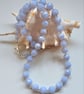 Designer Blue Lace Agate Sterling Silver Necklace  - Image 6
