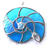 Ammonite Stained Glass Suncatcher Turquoise Sea-Colours 030