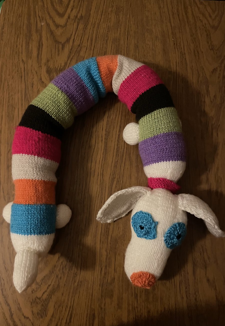 Handmade Sausage dog draught excluder