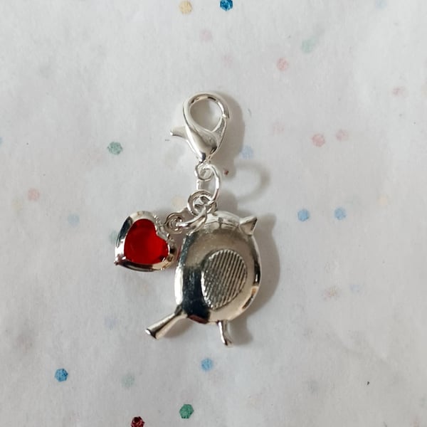 Handmade Robin Zipper Charm