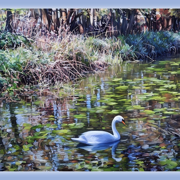 Gooderstone Water Gardens Norfolk Greeting Card A5