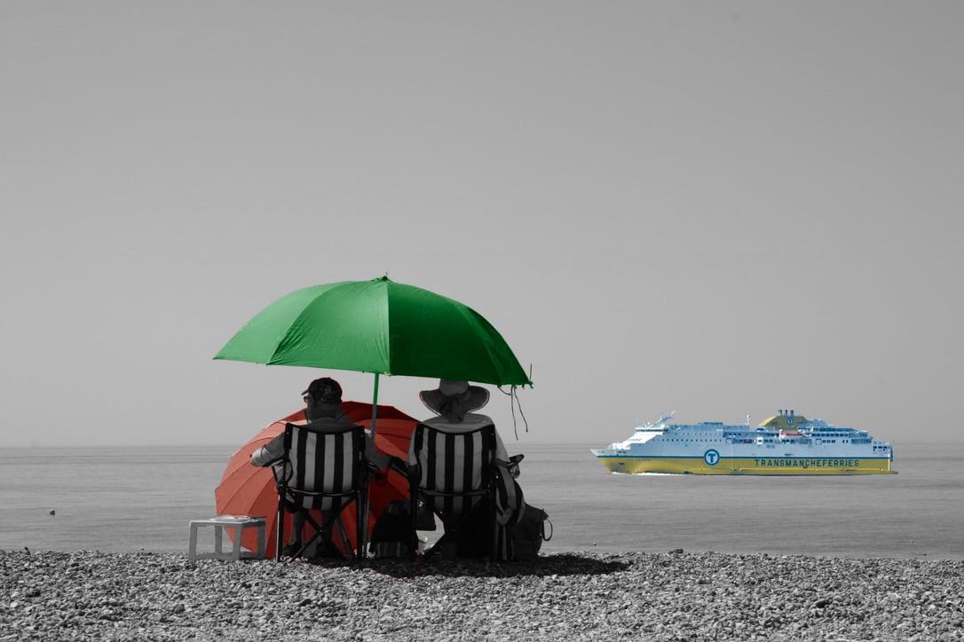 Beneath the Green Umbrella A4 Photograph