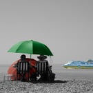Beneath the Green Umbrella A4 Photograph