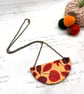 Autumn leaves statement necklace fabric and plywood nature lover - Image 2