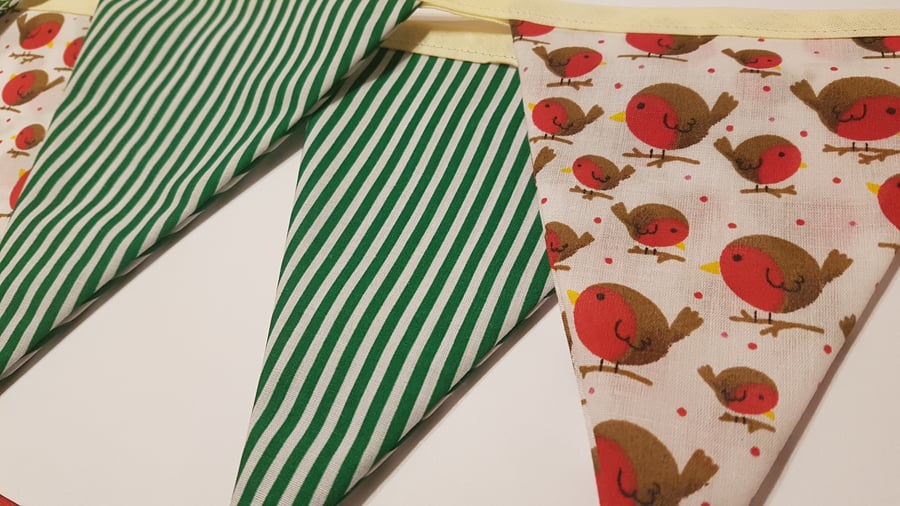 Christmas Fabric Bunting. 