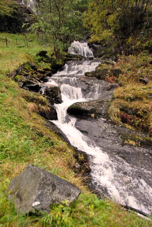 Waterfall Flamsdalen Valley Flam Norway Photograph Print
