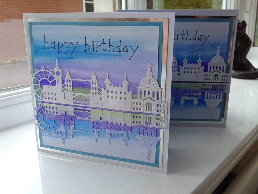 London skyline birthday card