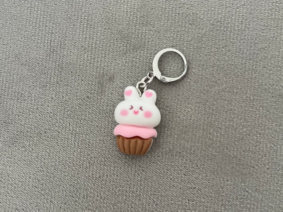 Rabbit Cupcake Bakery Stitch Marker Progress Keepers for Knitting Crochet