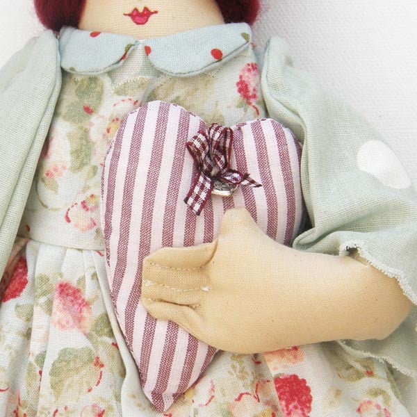 Edith, a handmade rag doll - Folksy