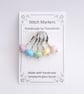 Lampwork Stitch Markers - Pastels  - Image 2