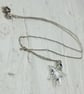 Sterling Silver Necklace with Crystal Star Pendant 