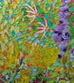 Wildflower acrylic painting - impasto - letterbox gift - mounted - semi abstract - Image 4