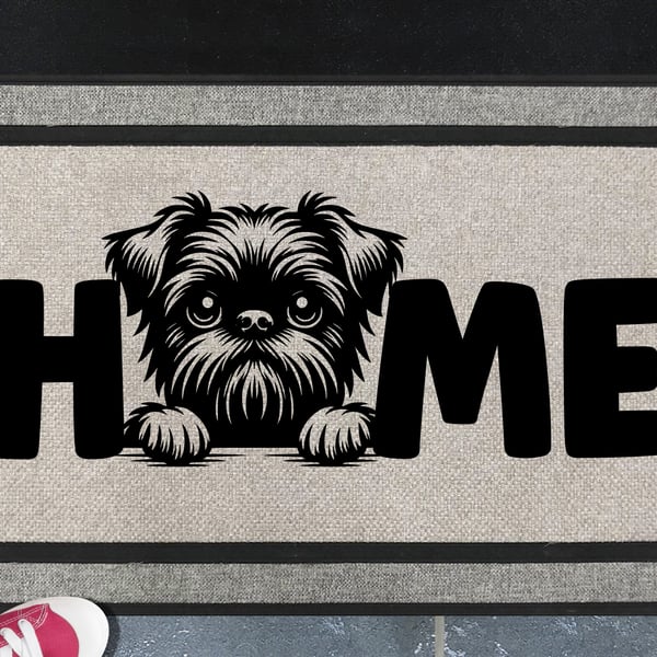 Brussels Griffon Home Door Mat - All Weather Doormat - 45x70cm 