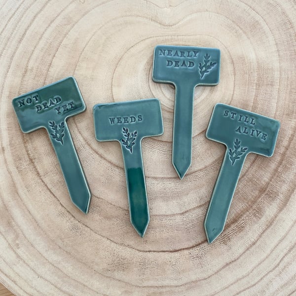 Funny Ceramic Plant Markers