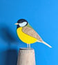 Standing Wooden Great Tit Bird Decoration - Image 1