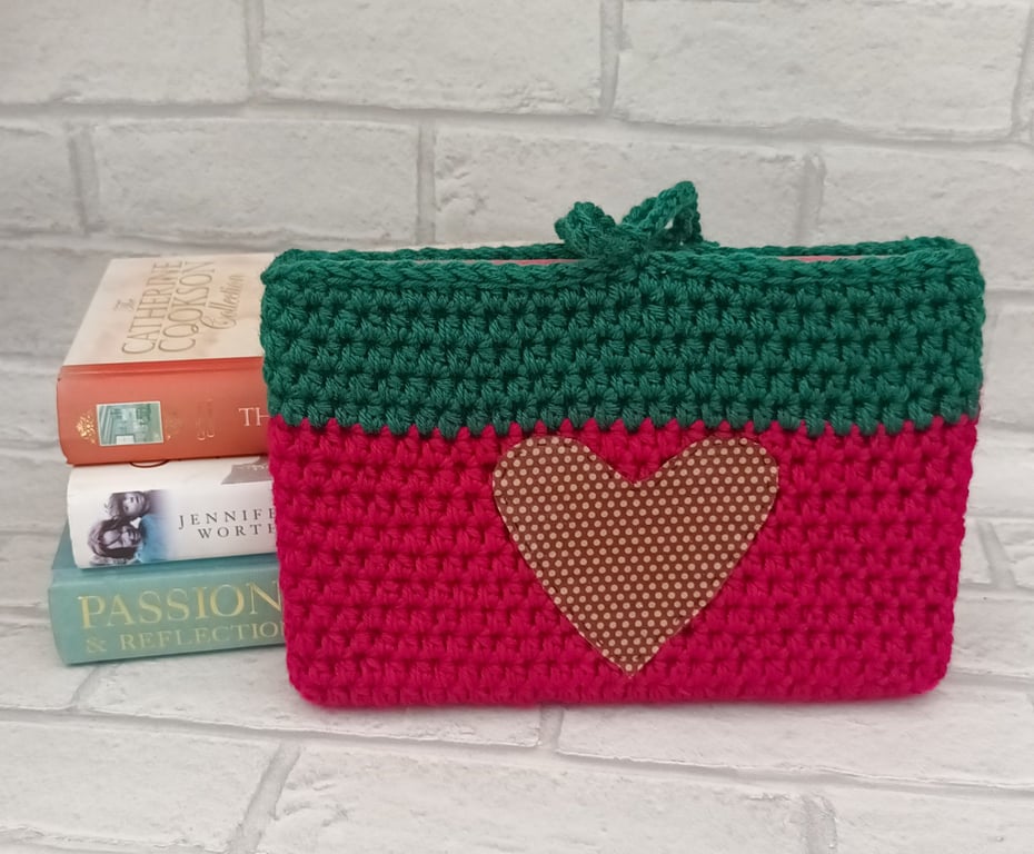Crochet book pouch, book sleeve