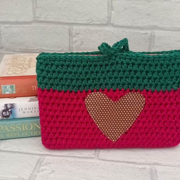 Crochet book pouch, book sleeve