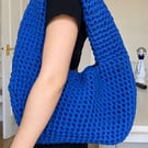 Royal Blue Crochet Shoulder Bag