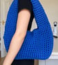 Royal Blue Crochet Shoulder Bag - Image 1