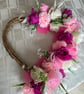 Heart grapevine door wreath