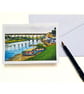 Blank Greetings Card Calstock Viaduct Cornwall From Original Painting size A6