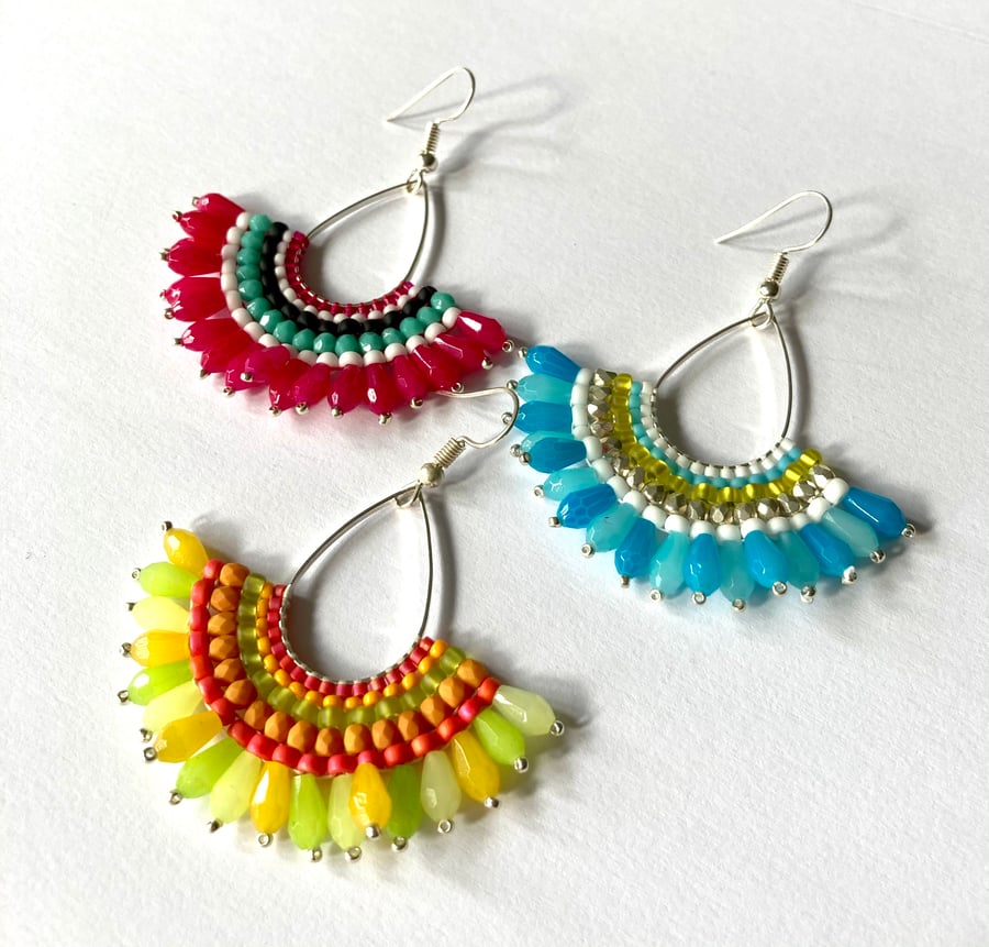 Fandango Beadwoven Earrings 