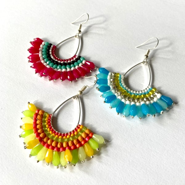 Fandango Beadwoven Earrings 