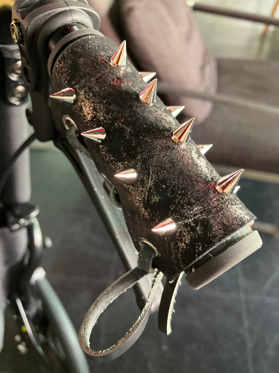 Leather Wheelchair Handle Deterrent (WHDs) - Keep Unwanted Hands OFF Your Wheels