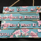 Hand decorated hanging wooden sign 