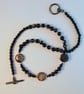 Onyx Beaded Necklace With Shell Coins, Birthday, Anniversary, Gifts For Her - Image 3