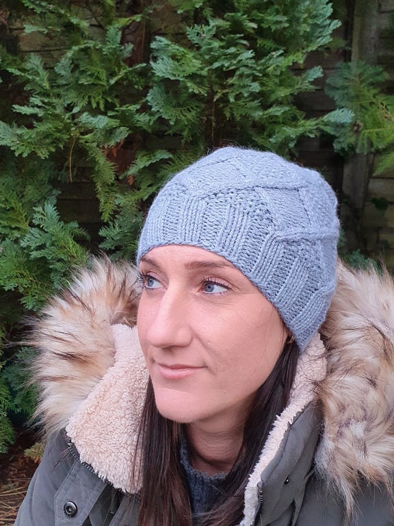 Hand Knit Cable Wool Hat