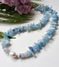 Artisan AA Brazilian Aquamarine, Opal & Baroque Pearl Necklace  - Image 7