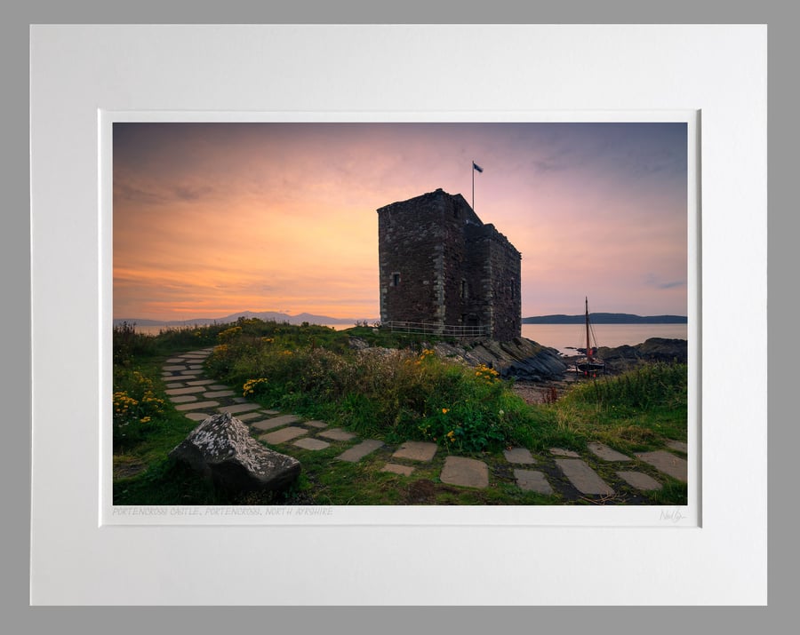 Portencross Castle, North Ayrshire, Scotland - A3 (50x40cm) Unframed Print