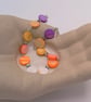 Multi Coloured Dyed Shell Coin Bead Necklace Bracelet and Earrings Set, Gift Set - Image 4