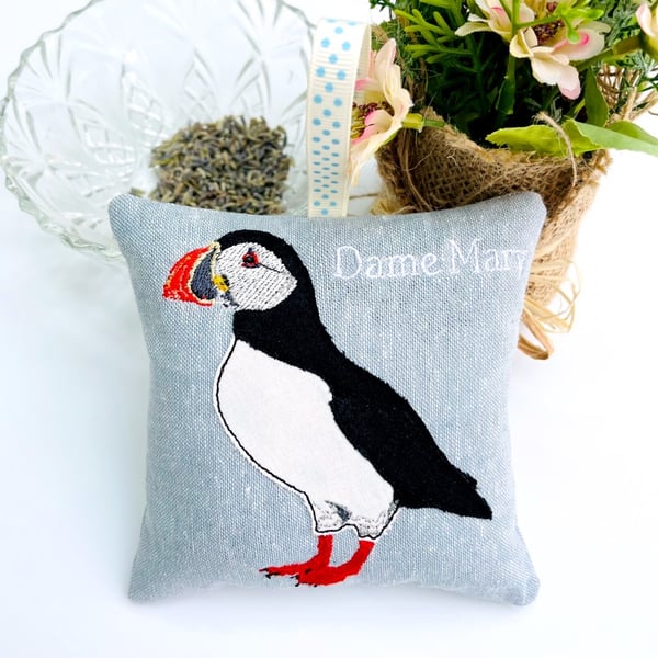 Puffin Linen Lavender Bags Personalised Gifts