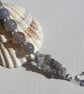 Grey Agate & Labradorite Gemstone Beaded Chakra Bracelet "Cloudy Dayz" - Image 5